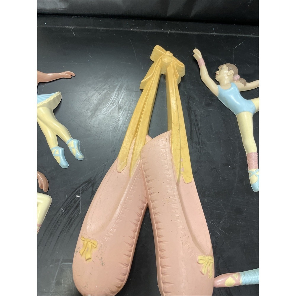 Vintage Burwood Product Company Ballerina Ballet Wall Hanging Plaque w 4/Girls - Picture 4 of 11